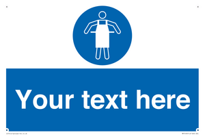 Custom Protective Apron Required Sign